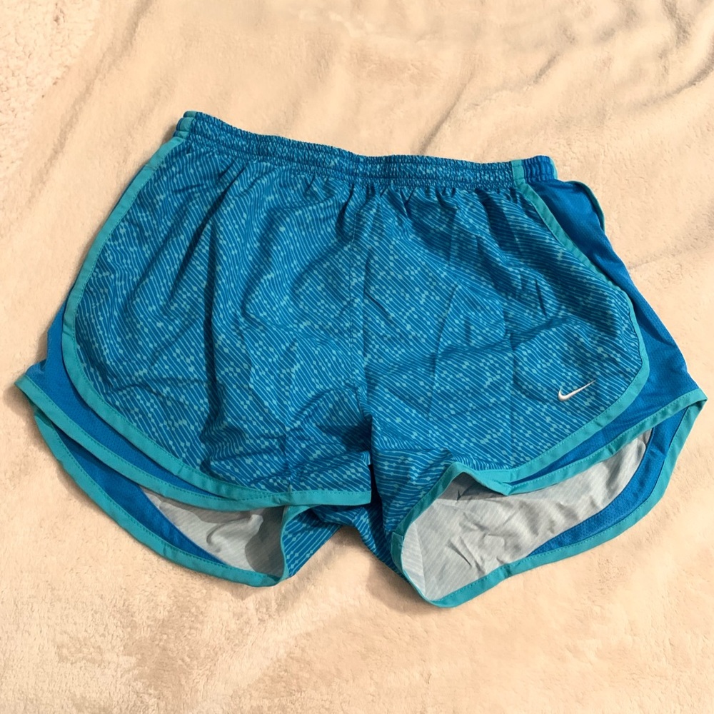 Blue nike running shorts